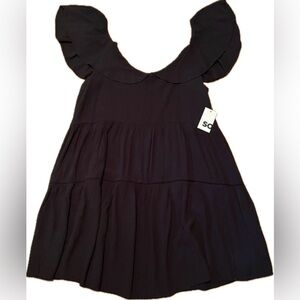 Black flutter sleeve dress with scoop neckline. New with tags. Women’s Size XL